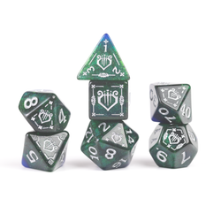 D&D Adventure Dice Set - Bard Edition | Blue/Green 15pc Collection (ONLINE ORDER ONLY)