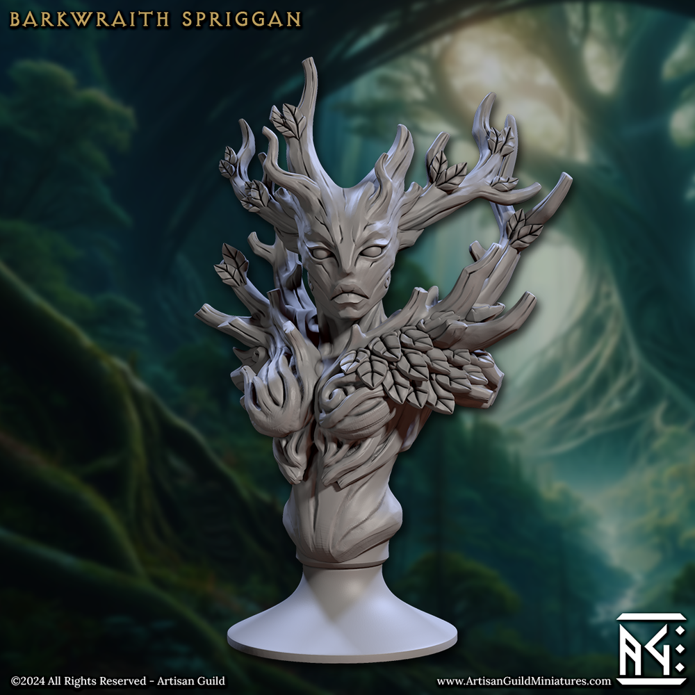 3D Printed Artisan Guild Barkwraith Spriggans Busts 28mm 32mm (Online Only)