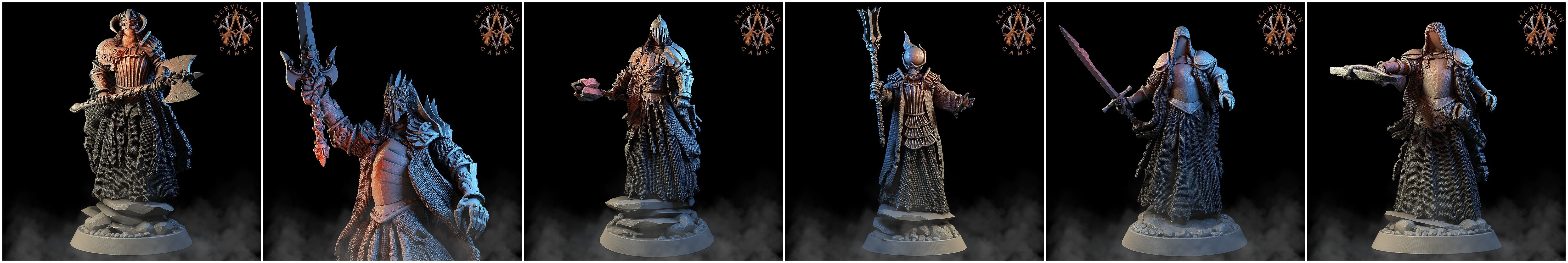 3D Printed Archvillain Games Baron's Soldiers The Sorrowsown 28 32mm D&D (Online Only)