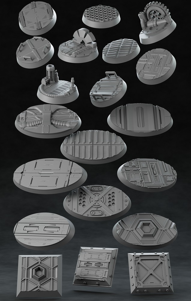 3D Printed Nafarrate Space Orc Bases Set Space Orcs 28 32 mm D&D (Online Only)