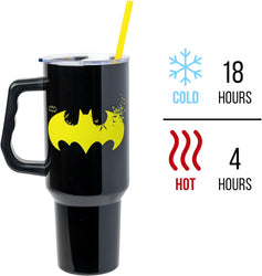 Batman Emblem 40oz. Stainless Steel Tumbler with Handle (ONLINE ORDER ONLY)