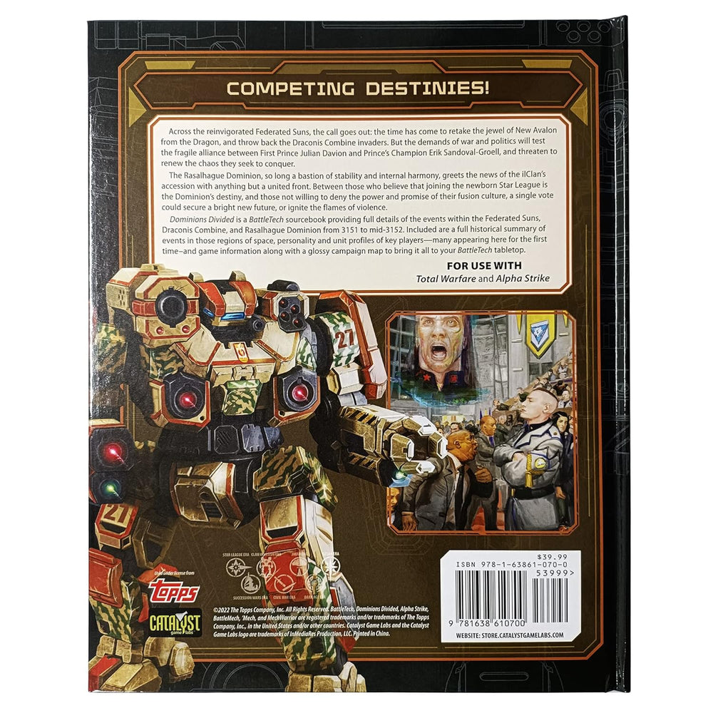 BattleTech: Dominions Divided (ONLINE ORDER ONLY)