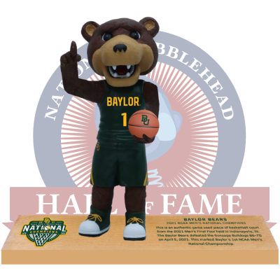 Baylor Bears 2021 Men's Basketball Game Used Championship Court Bobblehead (ONLINE ORDER ONLY)