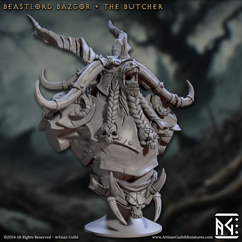 3D Printed Artisan Guild Rise of the Beastmen Bust Set 28mm 32mm (Online Only)