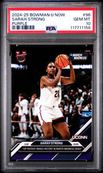 Graded 2024 Topps Bowman U Now Sarah Strong #96 Purple /25 Rookie RC Basketball Card PSA 10 Gem Mint (ONLINE ORDER ONLY)