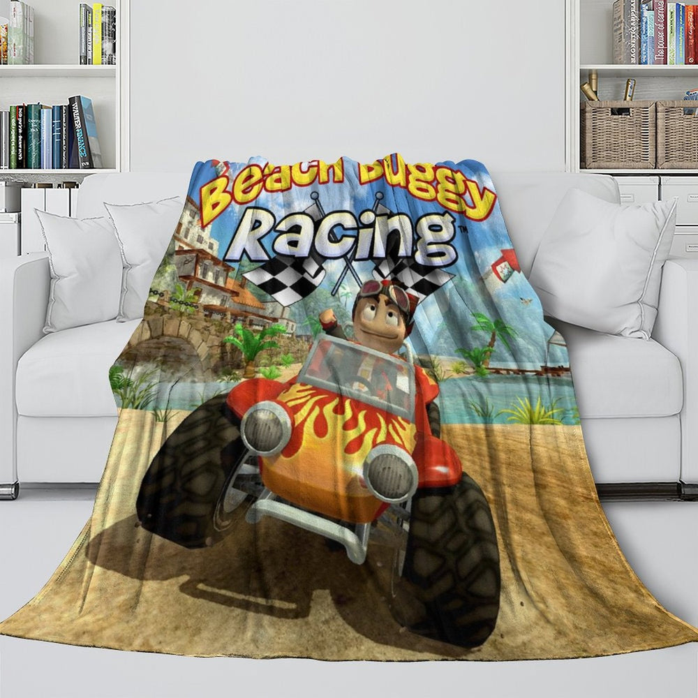Beach Buggy Racing Blanket Flannel Fleece Throw (Online Order Only)