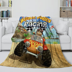 Beach Buggy Racing Blanket Flannel Fleece Throw (Online Order Only)