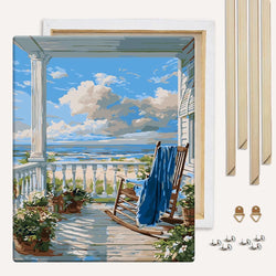 Beach House View - Paint By Numbers Kit