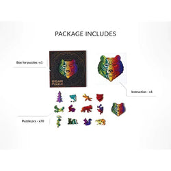 Bear 70 Piece Wooden Jigsaw Puzzle Geek Toys (ONLINE ORDER ONLY)