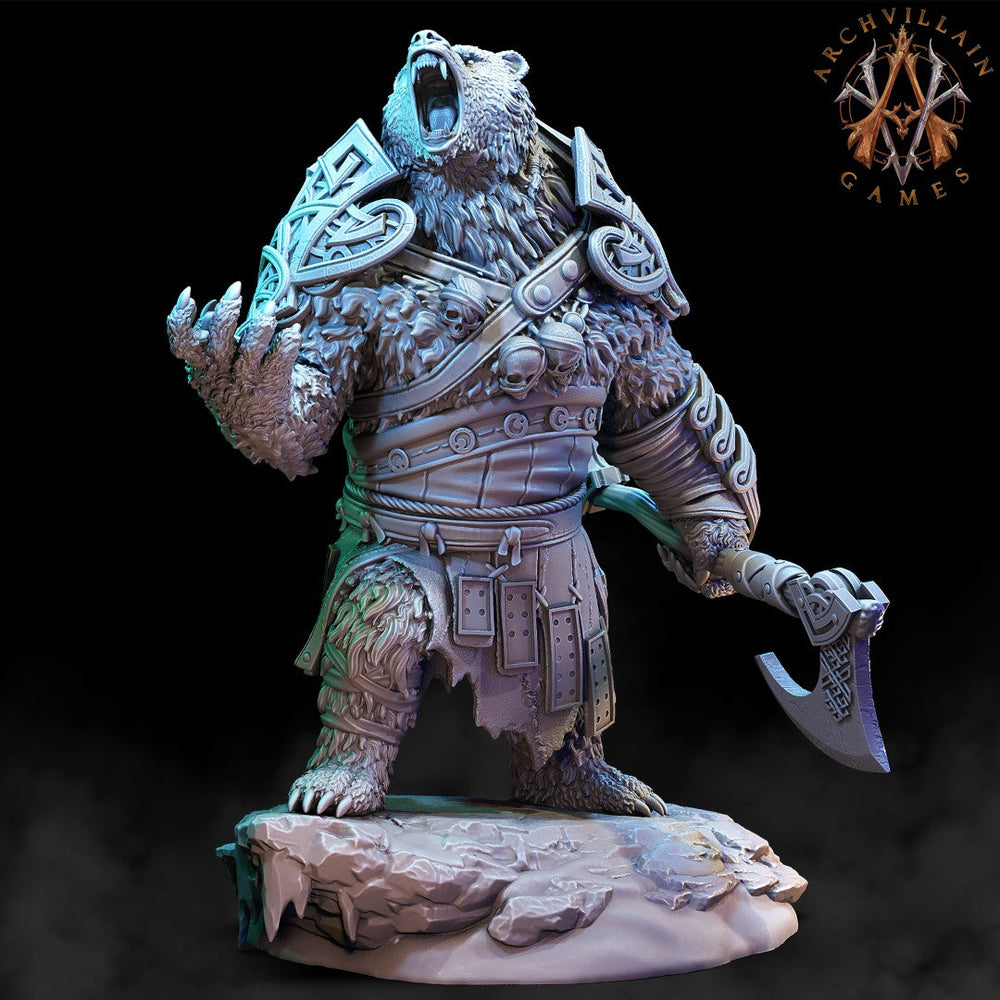 3D Printed Archvillain Games Frostburn Horrors - Bear Vanguard 28mm 32mm D&D (Online Only)