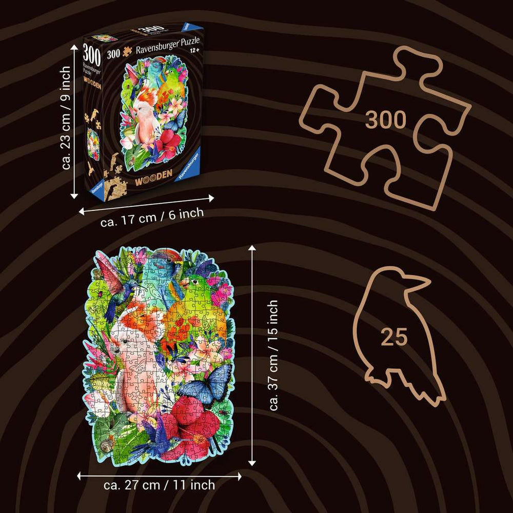 Beautiful Birds 300 Piece Wood Jigsaw Puzzle Ravensburger (ONLINE ORDER ONLY)