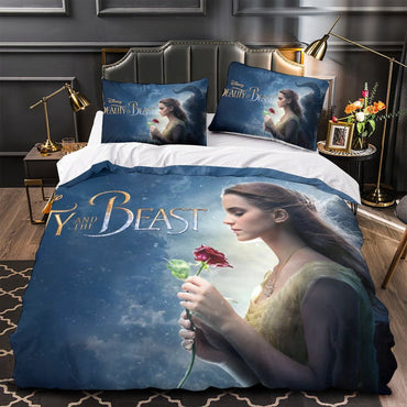 Beauty and the Beast Bedding Set Quilt Duvet Cover Without Filler (Online Order Only)
