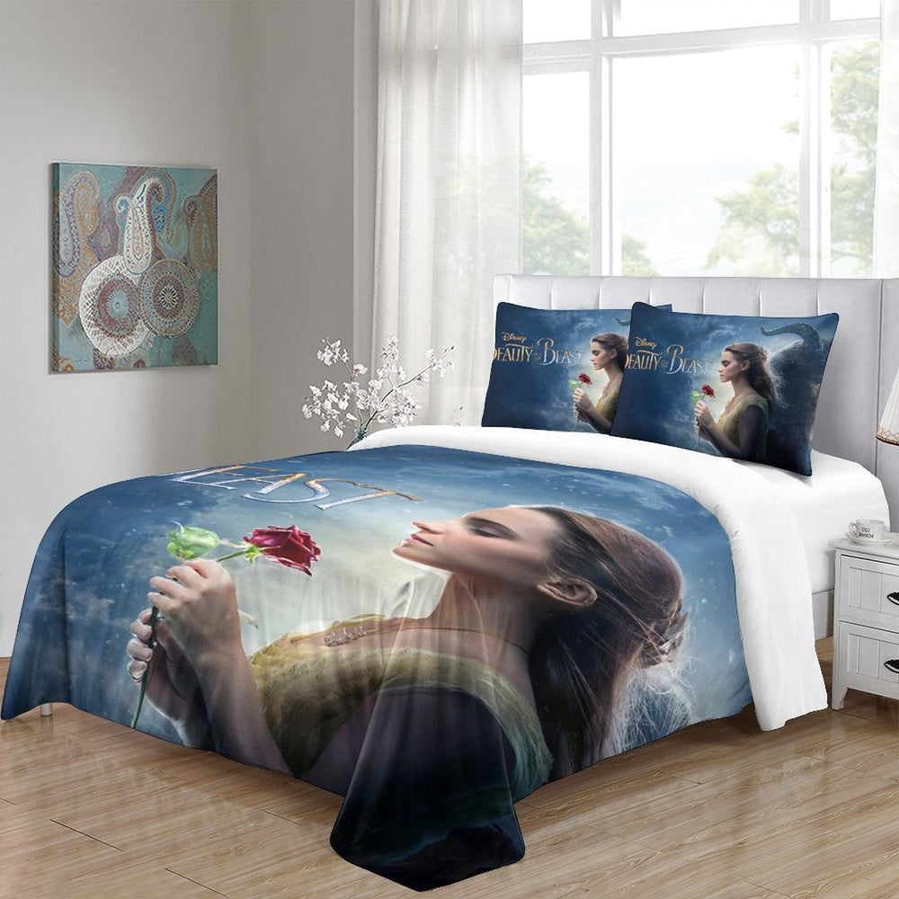 Beauty and the Beast Bedding Set Quilt Duvet Cover Without Filler (Online Order Only)
