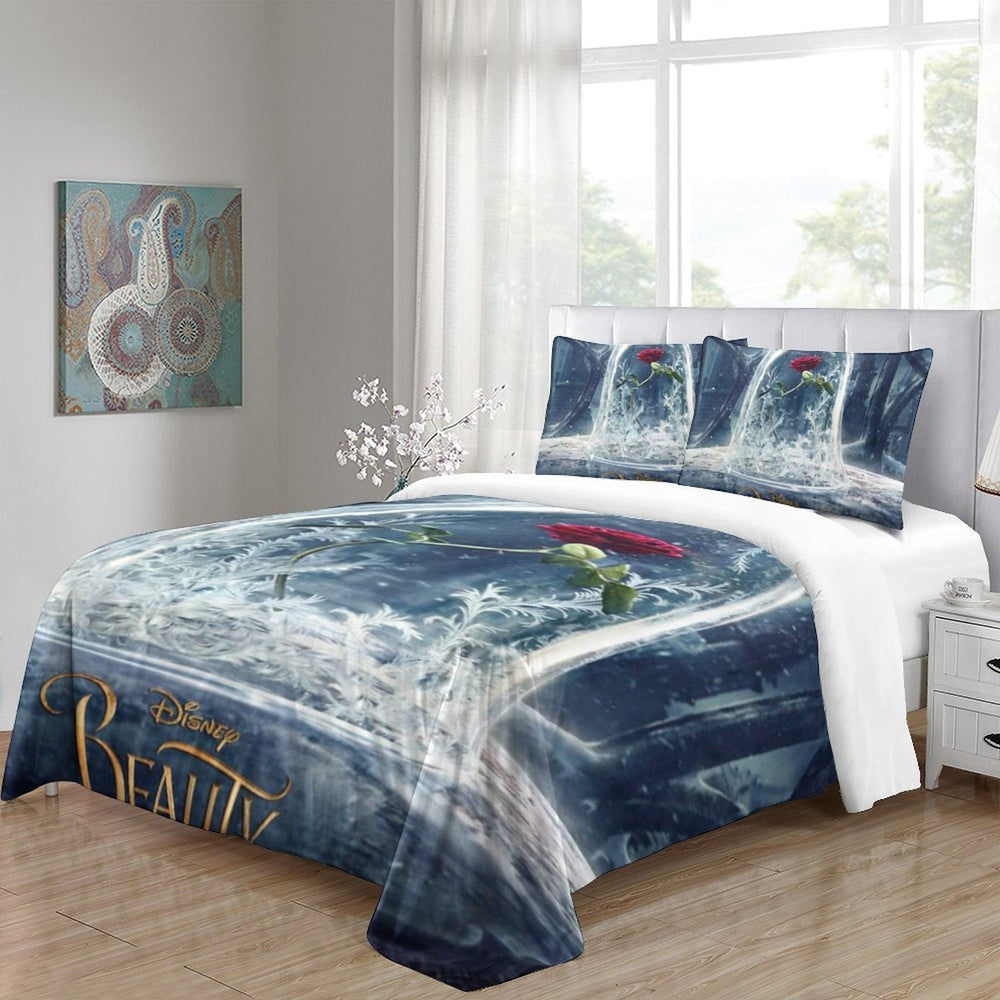Beauty and the Beast Bedding Set Quilt Duvet Cover Without Filler (Online Order Only)