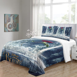 Beauty and the Beast Bedding Set Quilt Duvet Cover Without Filler (Online Order Only)