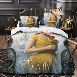 Beauty and the Beast Bedding Set Quilt Duvet Cover Without Filler (Online Order Only)