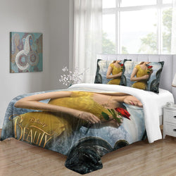 Beauty and the Beast Bedding Set Quilt Duvet Cover Without Filler (Online Order Only)