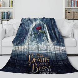 Beauty and the Beast Blanket Flannel Throw Room Decoration (Online Order Only)