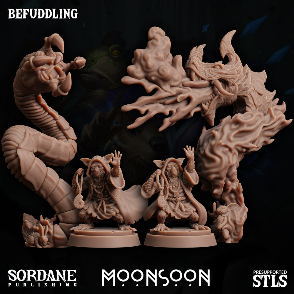 3D Printed Sordane Publishing Befuddling Moonsoon 28 32mm D&D (Online Only)