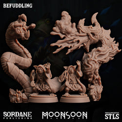 3D Printed Sordane Publishing Befuddling Moonsoon 28 32mm D&D (Online Only)