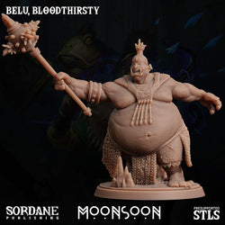 3D Printed Sordane Publishing Belu Bloodthirsty Moonsoon 28 32mm D&D (Online Only)