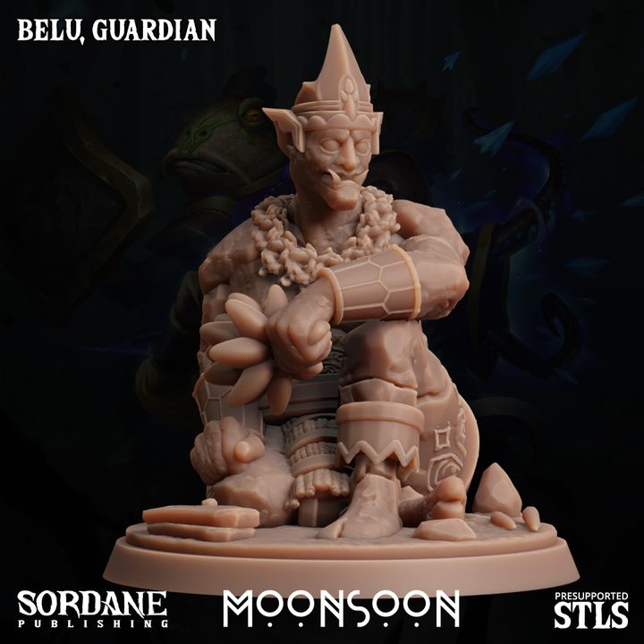 3D Printed Sordane Publishing Belu Guardian Moonsoon 28 32mm D&D (Online Only)