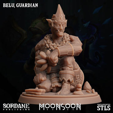 3D Printed Sordane Publishing Belu Guardian Moonsoon 28 32mm D&D (Online Only)