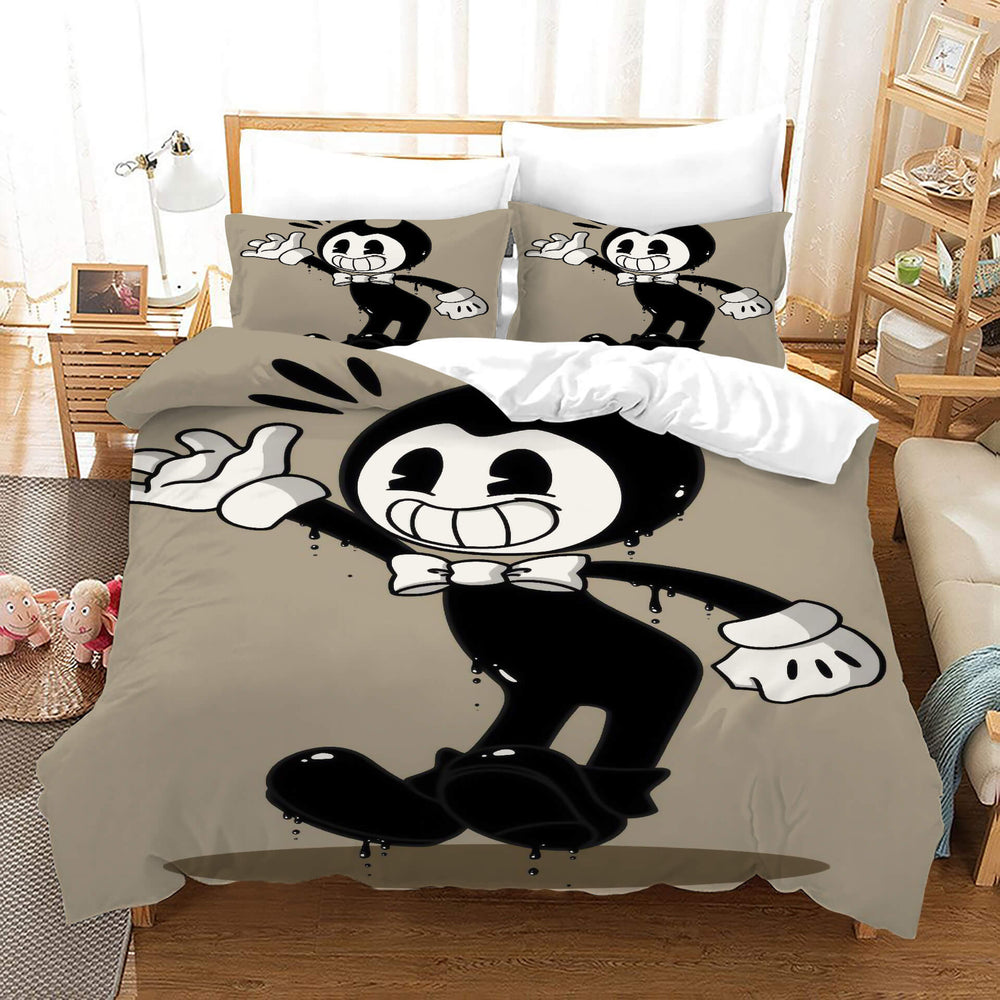 Bendy And The Ink Machine Bedding Set Quilt Cover Without Filler (Online Order Only)