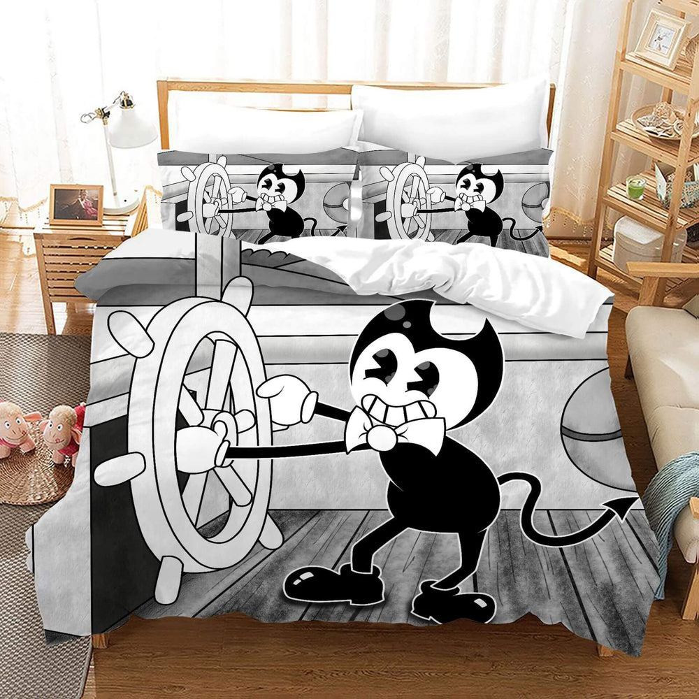 Bendy And The Ink Machine Bedding Set Quilt Cover Without Filler (Online Order Only)