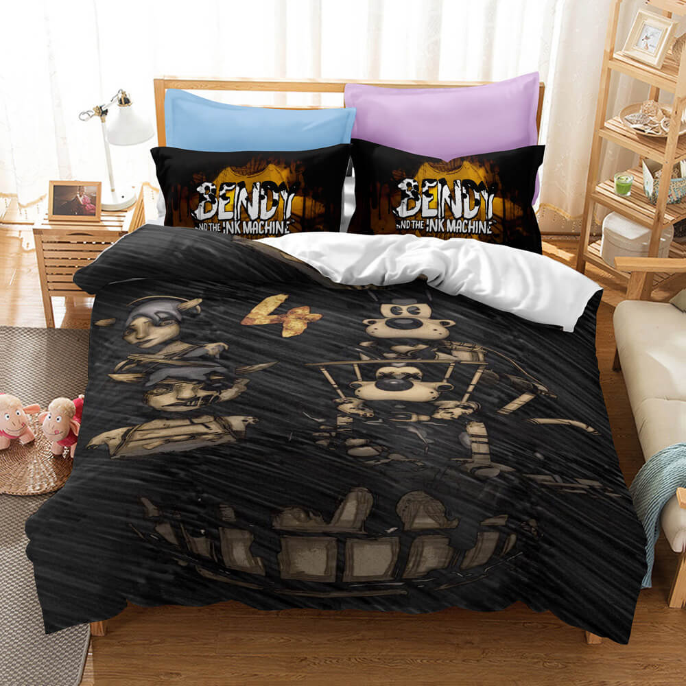 Bendy And The Ink Machine Bedding Set Quilt Cover Without Filler (Online Order Only)