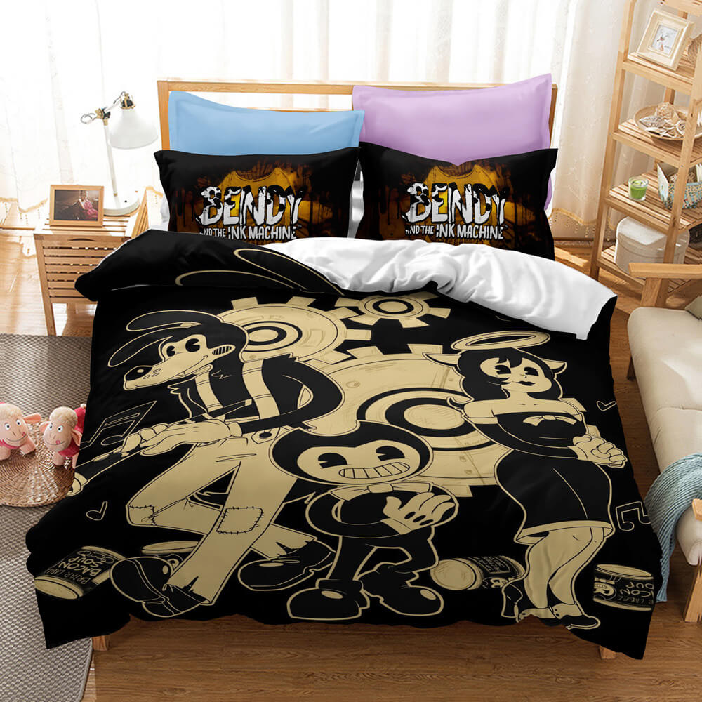 Bendy And The Ink Machine Bedding Set Quilt Cover Without Filler (Online Order Only)