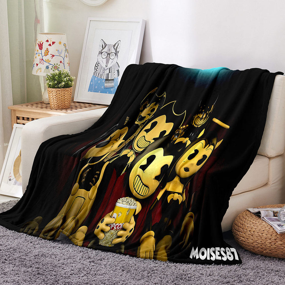 Bendy And The Ink Machine Blanket Flannel Throw Room Decoration (Online Order Only)