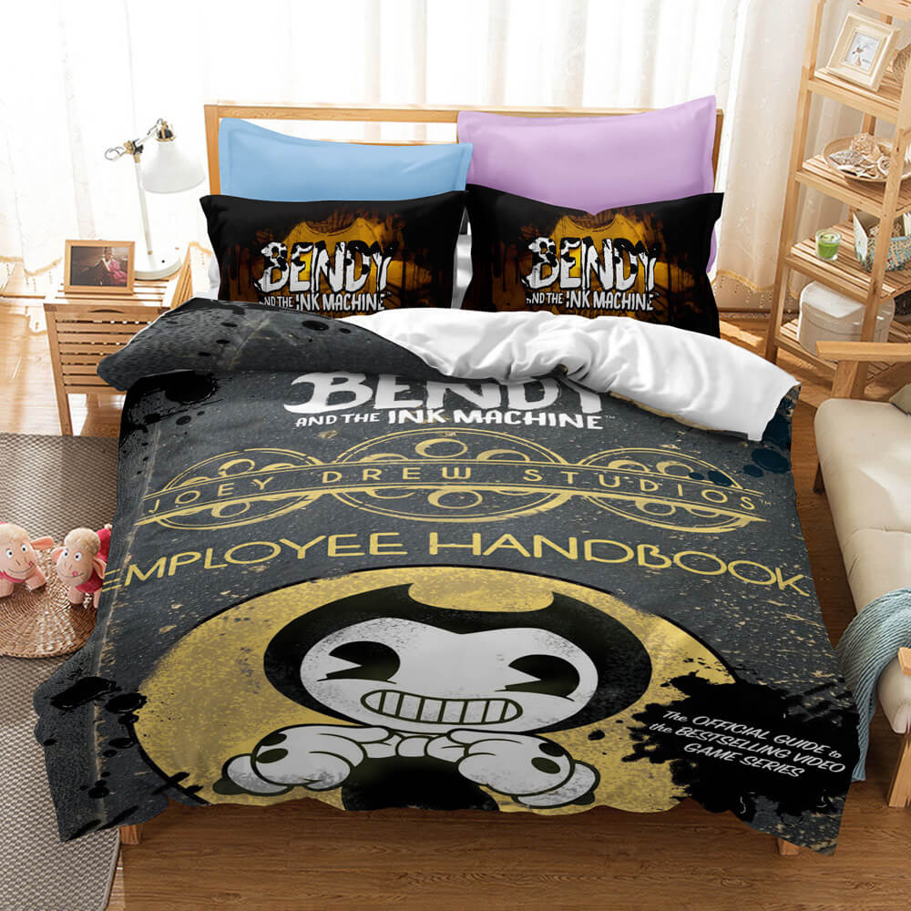 Bendy And The Ink Machine Kids Bedding Set Quilt Cover Without Filler (Online Order Only)