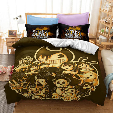 Bendy And The Ink Machine Kids Bedding Set Quilt Cover Without Filler (Online Order Only)