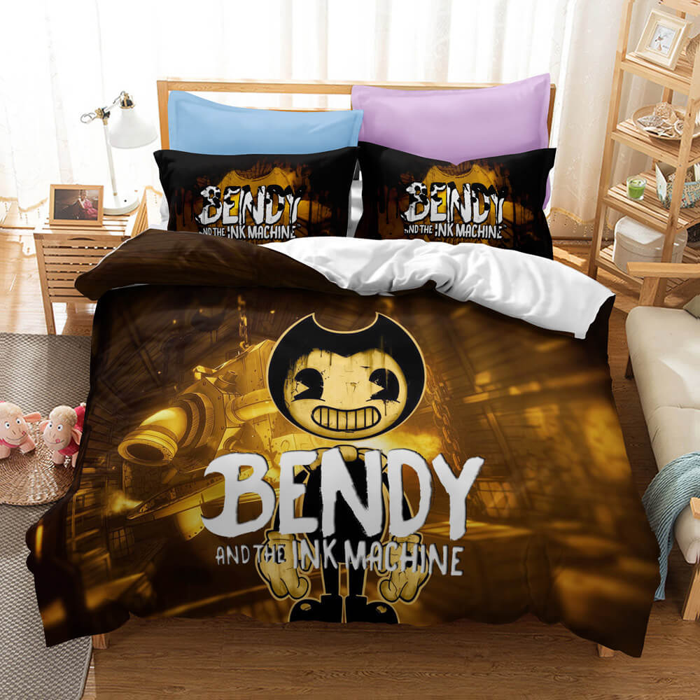 Bendy And The Ink Machine Kids Bedding Set Quilt Cover Without Filler (Online Order Only)