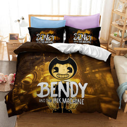 Bendy And The Ink Machine Kids Bedding Set Quilt Cover Without Filler (Online Order Only)