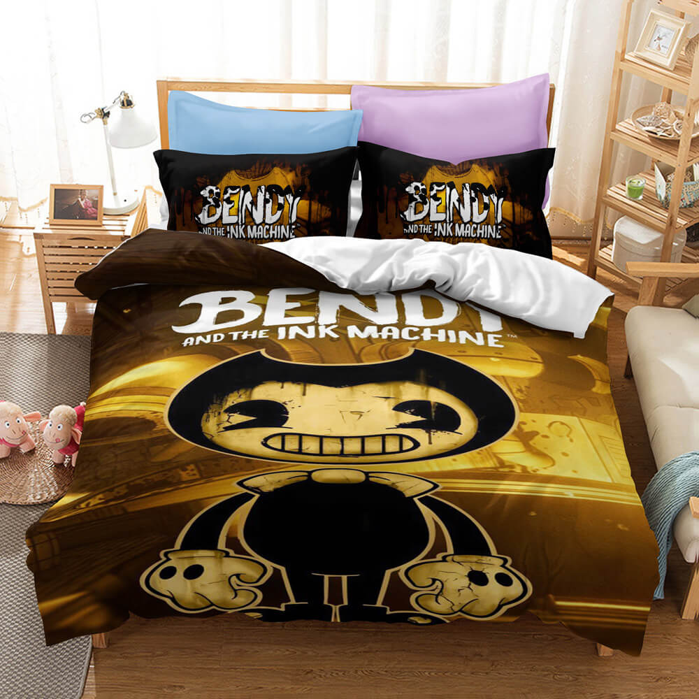Bendy And The Ink Machine Kids Bedding Set Quilt Cover Without Filler (Online Order Only)