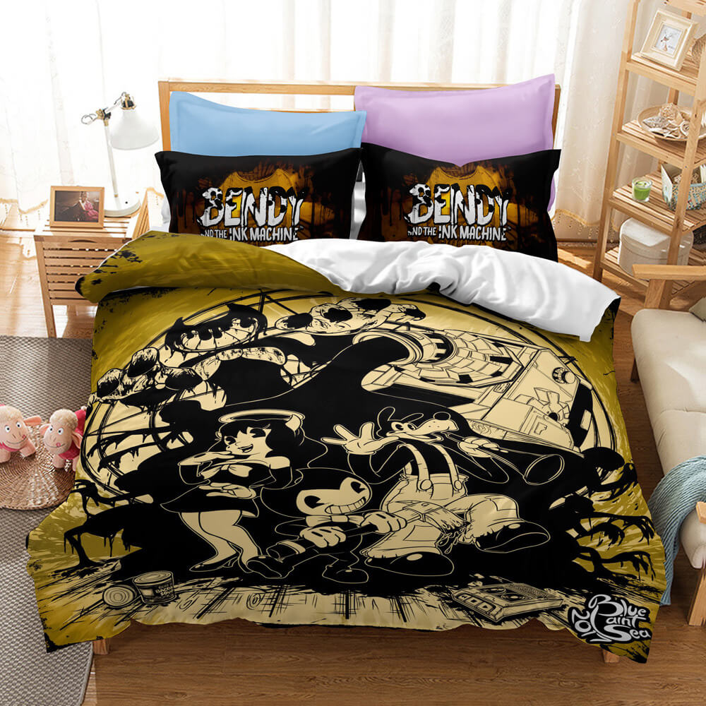 Bendy And The Ink Machine Kids Bedding Set Quilt Cover Without Filler (Online Order Only)