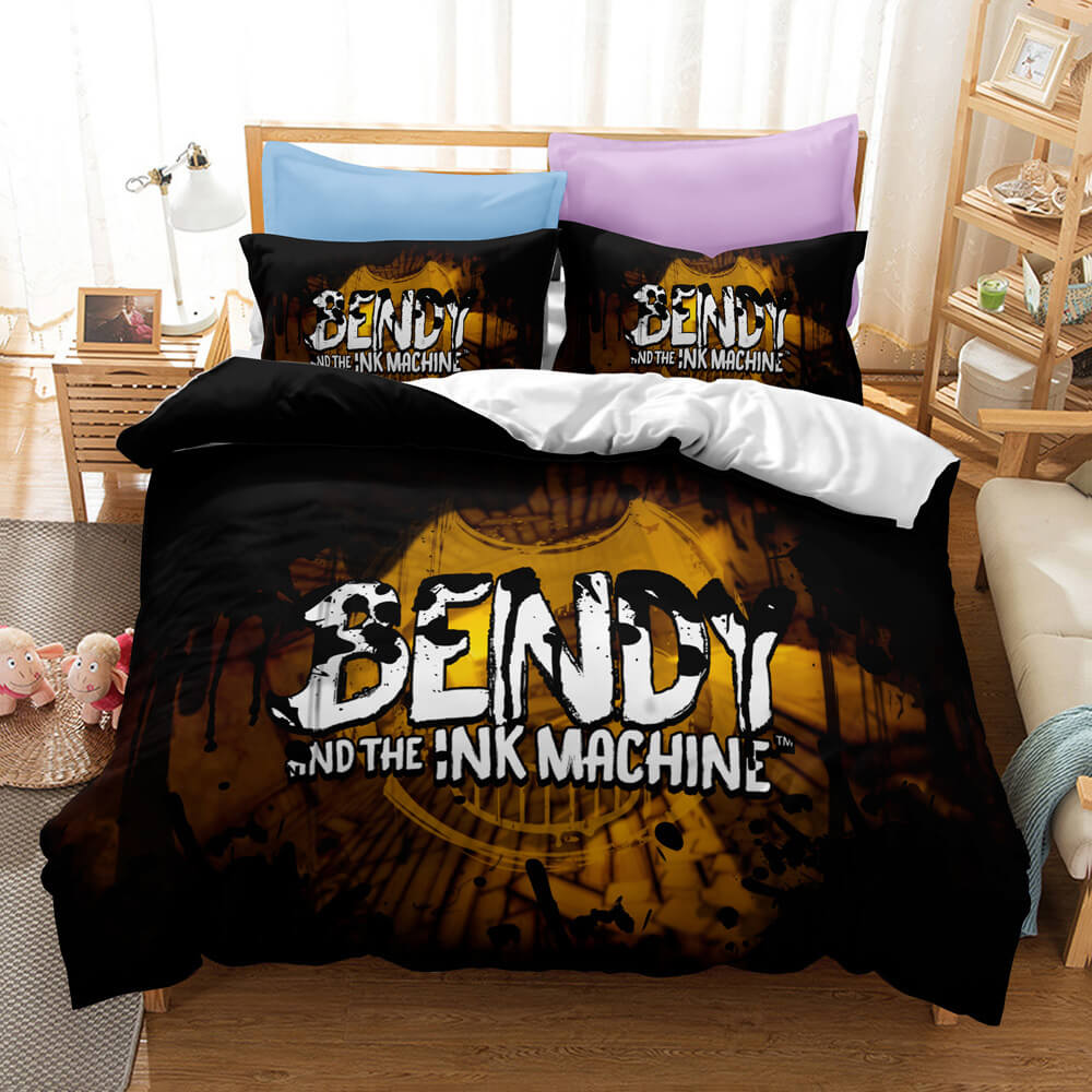 Bendy And The Ink Machine Kids Bedding Set Quilt Cover Without Filler (Online Order Only)