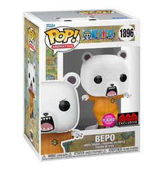 One Piece Bepo Bear Flocked Funko Pop! Vinyl Figure #1896 - AAA Anime Exclusive with Funko Protector (Online Order Only)