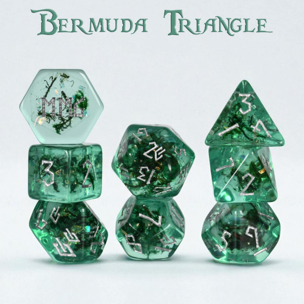 Bermuda Triangle Resin Dice Set (ONLINE ORDER ONLY)