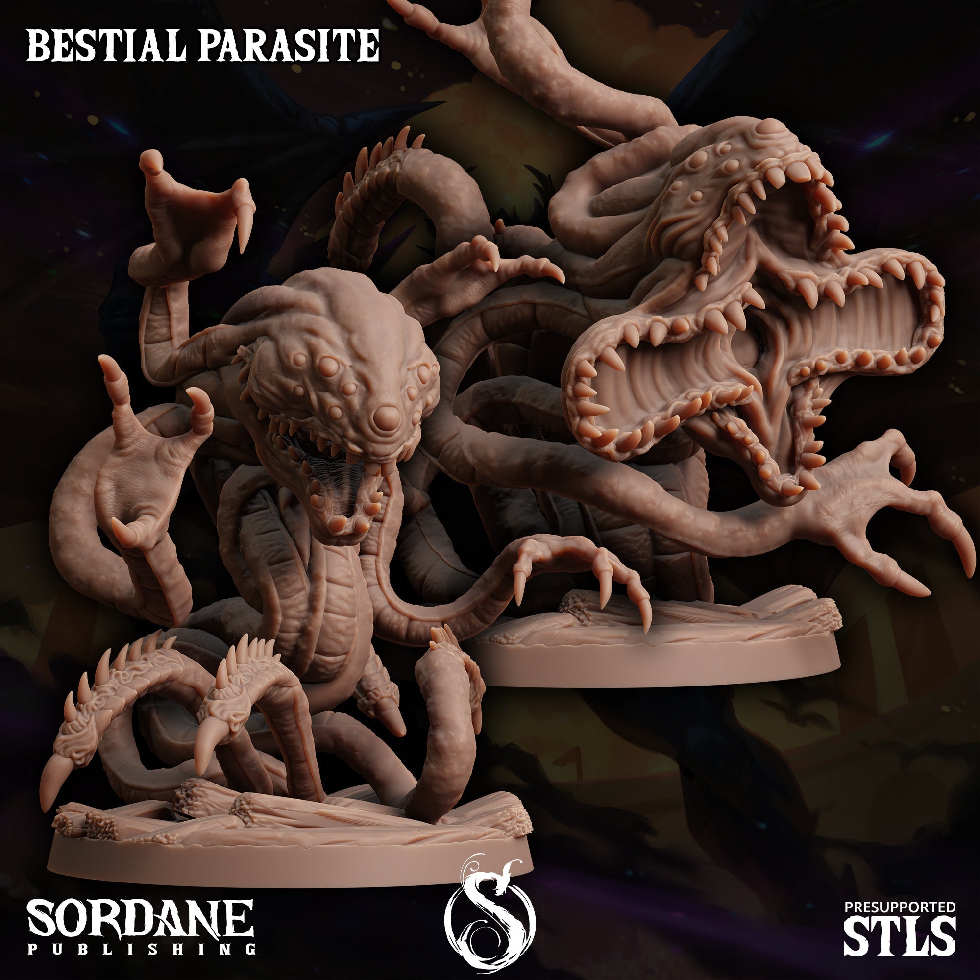 3D Printed Sordane Publishing Bestial Parasite Monster Mayhem II 28 32mm D&D (Online Only)