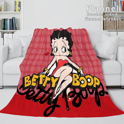 Betty Boop Cosplay Flannel Blanket Throw (Online Order Only)