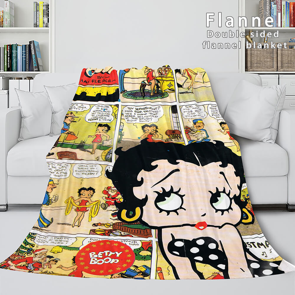 Betty Boop Cosplay Flannel Blanket Throw (Online Order Only)