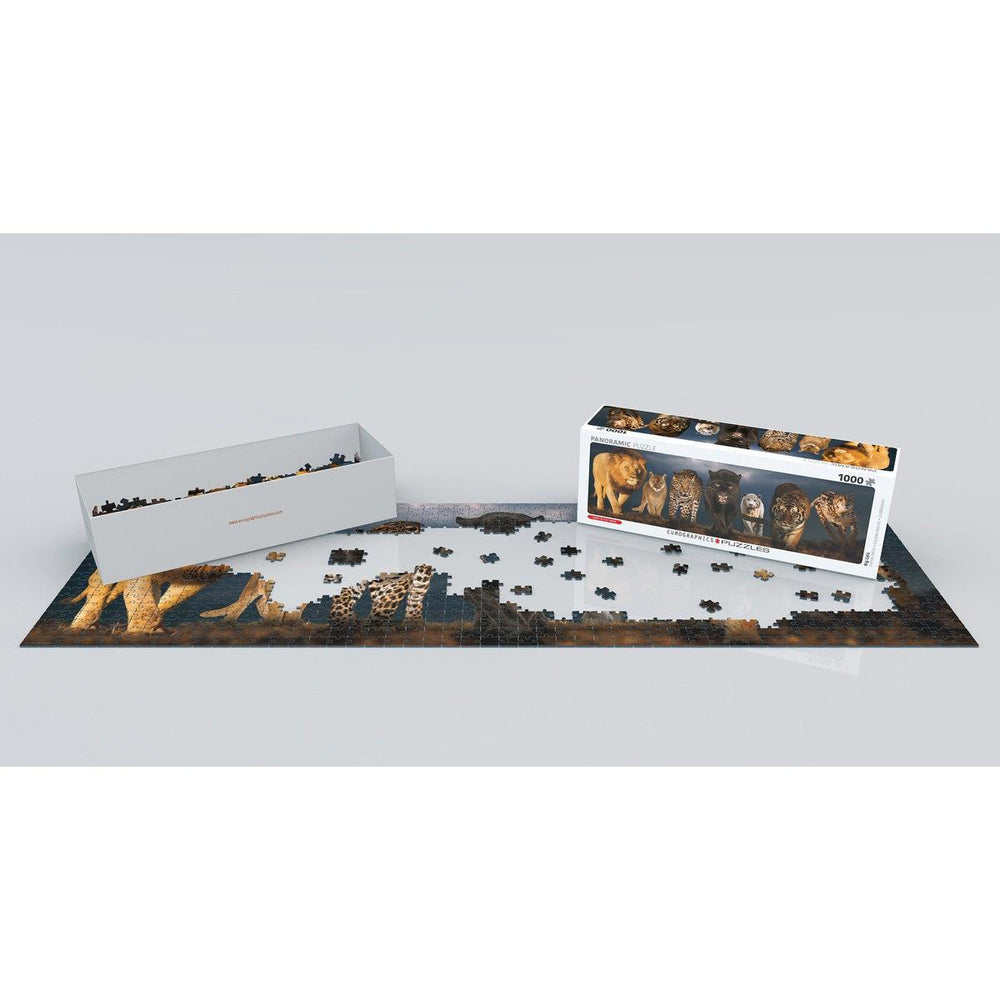 Big Cats 1000 Piece Panoramic Jigsaw Puzzle Eurographics (ONLINE ORDER ONLY)