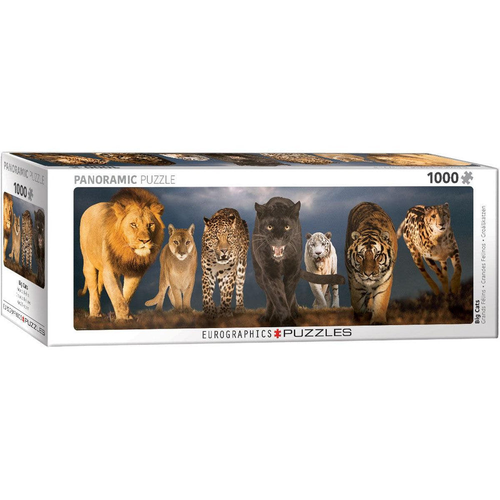 Big Cats 1000 Piece Panoramic Jigsaw Puzzle Eurographics (ONLINE ORDER ONLY)