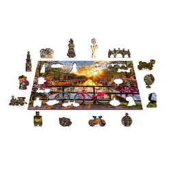 Bikes in Amsterdam 150 Piece Wood Jigsaw Puzzle Wooden City (ONLINE ORDER ONLY)