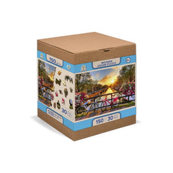 Bikes in Amsterdam 150 Piece Wood Jigsaw Puzzle Wooden City (ONLINE ORDER ONLY)