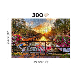 Bikes in Amsterdam 300 Piece Wood Jigsaw Puzzle Wooden City (ONLINE ORDER ONLY)