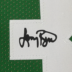 Framed Facsimile Autographed Larry Bird 35x39 Boston Green Reprint Laser Auto Basketball Jersey (ONLINE ORDER ONLY)